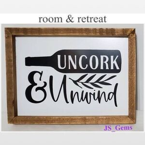 New Black & White Tin Wine Box Sign